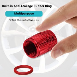 Munyday Metal Car Wheel Tire Valve Caps Replacement for Infiniti QX50 Q50 Q70 Q70L Q60 QX30 QX60 QX80 Land CruiserSeries Auto Valve Stem Cover Decoration Accessories Red, (valve caps lx)