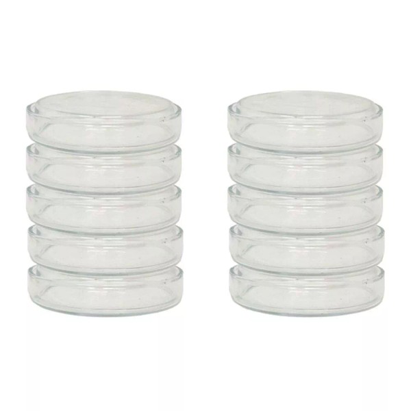 Karter Scientific 90mm Glass Petri Dish with Cover, Borosilicate Glass,