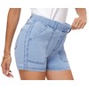 SESERAGI - Pantalones cortos de sarga elástica para mujer, cintura