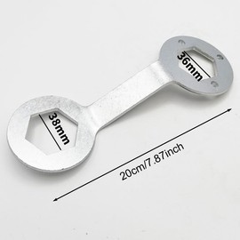 TorSor 2 Pack Washer Spanner Wrench 36mm 38mm Double-ended Hex Tub Nut Hexagon Wrenches for Washing Machine Clutch Repair Install Disassembly Tools