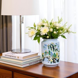 MTME Porcelain Figurines, Jingdezhen Decorative Flower vase, Home Decor, Wedding Gifts, Aesthetic Sculpture Home décor (Mountain)