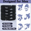 MOTIBACK Pack of 10 Braided Hair Ties for Men and