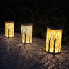 Garden Hanging Light Outdoor Solar Powered Lantern 5730LED White Forest