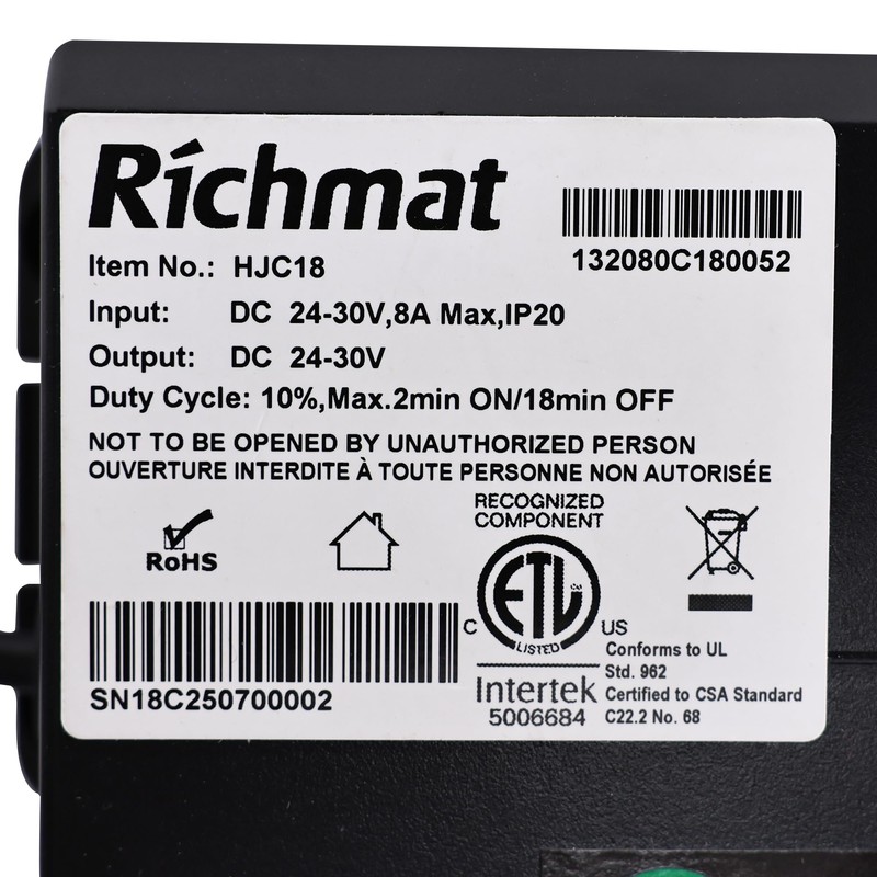 Richmat Adjustable Bed Control Box HJC18 with Bed Remote Replacement