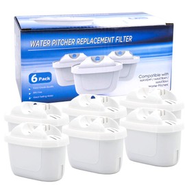 6 Pack Water Filter for All Brita Maxtra,Maxtra+,Mavea Jug Refills Replacement Cartridges