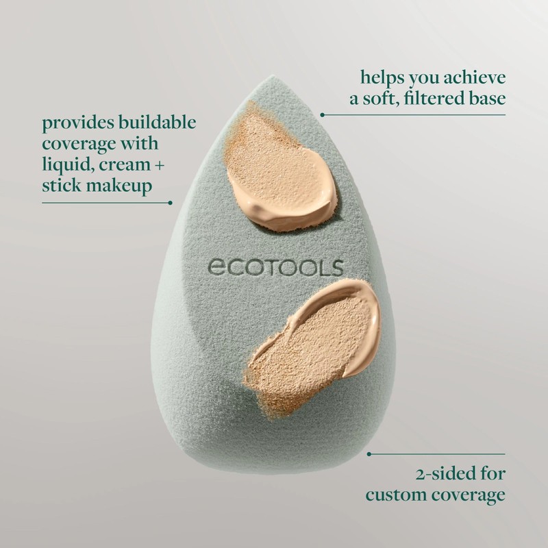 EcoTools Blurring Blender Makeup Sponge, Makeup Blending Sponge For Blurred