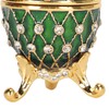 Egg Trinket Box Zinc Alloy Sparkling Rhinestone Exquisite Elegant Metal