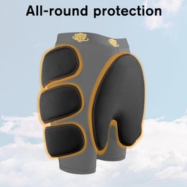 DGQY 3D Protective Shorts with Impact Padded for Hip Butt Tailbone Thigh EVA Crash Pads Safety Protection for Ski Snowboarding Skateboard Snowmobiling for Men Women