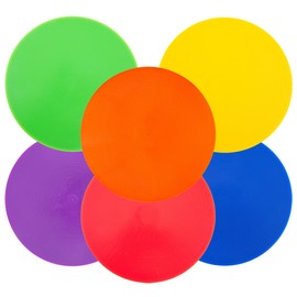 LZKIB Spot Markers 9 Inch 6 Pcs Non Slip Rubber Floor Markers Flat Field Cones Poly Dots for Soccer Basketball Sports Speed Agility Training and Drills