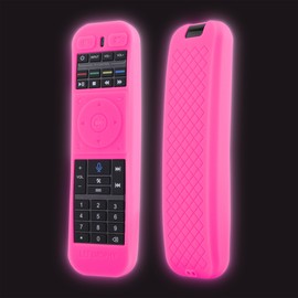 LEFXMOPHY Remote Cover for Super Box S5 PRO, S4 PRO, S5 S 5 S6 MAX 2024 2025, S 6-Ultra, S 6-MAX TV Voice Remote Case Pink Sleeve Glow in Dark