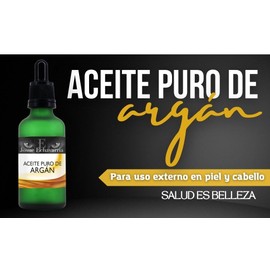 Aceite de Argán para Piel y Cabello 50ml Uso Externo. Orgánico libre de químicos. Altamente hidratante