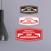Fancy Property Protected By 2nd Amendment Sign (Black Gold) -
