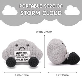 A AIFMAY Storm Black Cloud Plush, Positive Emotional Cloud Doll, Perfect Encouraging Graduation & Birthday Gift for Adults Nature Lovers (Black)