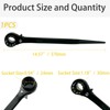 HXymxkeqi 1PCS Multi-Function Podger Ratchet Spanner, 24mm & 30mm 6-Point