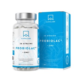 Bio Cultures Complex [ 25-50 Billion CFU ] by AAVALABS - 20 Bacterial Cultures Per Serving - Including Lactobacillus Reuteri, Lactobacillus Gasseri, Lactobacillus Acidophilus - with Zinc and Inulin