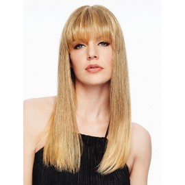 Fringe Top of Head 16" Length Topper Color R10 Chestnut - Hairdo Monofilament Base 5 Clips Natural Hair Bang Coverage Volume Tru2Life 100% Heat Friendly Synthetic Hairpiece Thinning