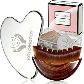 Gua Sha Facial Tool, Compact Lightweight Accessory for Travel and Daily Use - Lymphatic Contour Brush Sculpting lymphatic