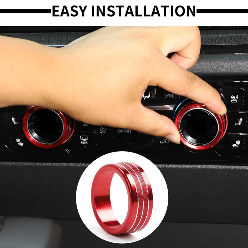 Voodonala Radio AC Knobs Air Conditioner Switch Button Center Console