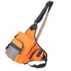 Polyester Multifunctional Fishing Tackle Crossbody Bag with Adjustable Shoulder Straps(Orange