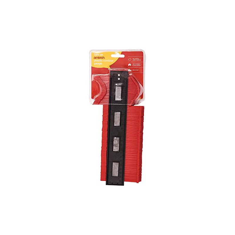 Amtech P3215 Magnetic Contour Gauge, Durable Non-Marking Measures, Ideal for