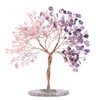 Amogeeli Handmade Copper Wire Crystal Tree with Agate Base, Fengshui