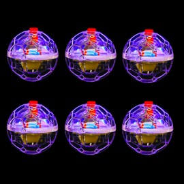 6 Pack Ghost Hunting Cat Balls Light Up Led Motion Activated Cat Balls for Dogs Animals Pets Toy