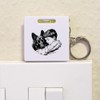 Azeeda 'Sleeping Boy with German Shepherd' Keyring Tape Measure/Spirit Level