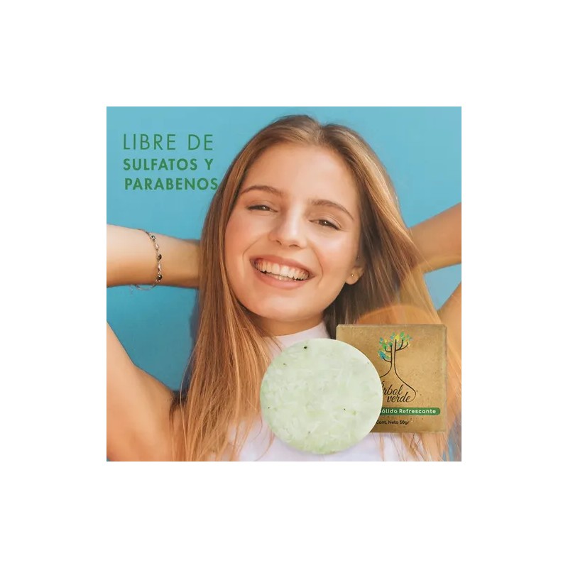 Shampoo Sólido Refrescante Orgánico De Eucalipto Y Menta