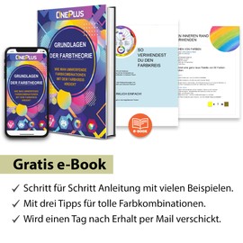 ONE+PLUS, Pack of 2, Colour Wheel, Colour Mixing Wheel, Colour Wheel, Colour Wheel Turntable, Deusch, Pocket Colour Wheel, for Painting, Design and Makeup (German Version)