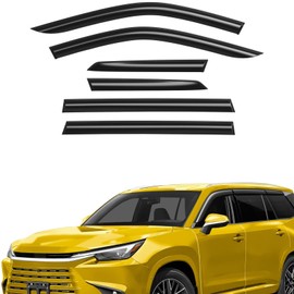 Extra Durable Window Deflectors Tape-On Window Visors Rain Guards Fit for Lexus TX 2024-2025, Sun Visors, Wind Vent for Shades, Exterior Car Accessories - 6pcs. AG0757