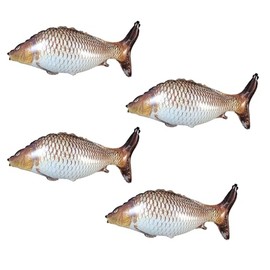 4PCS Fish Balloons Set Foil Sea Animal Mylar Balloons for Fishing Themed Birthday Party Decorations Gone Fishing Party Balloons Supplies