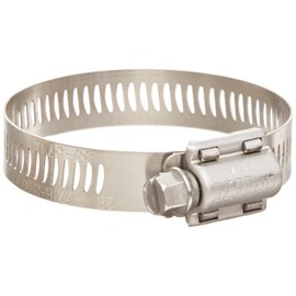 Breeze - 62010H Power-Seal Stainless Steel Hose Clamp, Worm-Drive, SAE Size 10, 9/16" to 1-1/16" Diameter Range, 1/2" Bandwidth