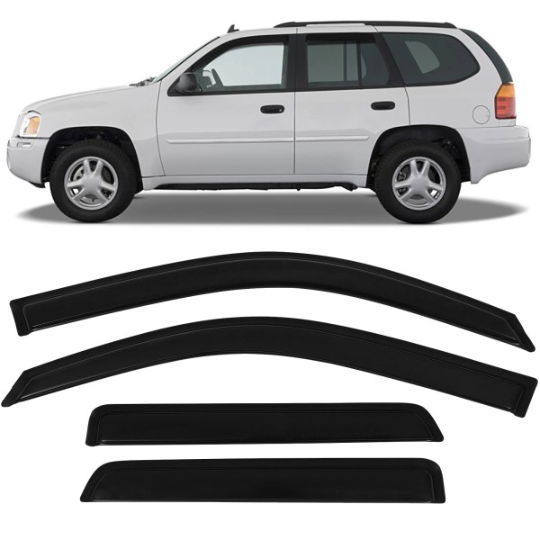 CCIYU Guard Tape-On Window Visors For 02-09 Chevy Trailblazer/GM