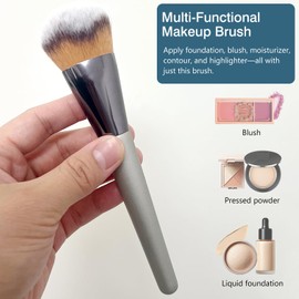 Premium Angled Kabuki Foundation Brush for Flawless Makeup Application (Synthetic Bristles) Professional Makeup Brush Bronzer Contour Cosmestic Brush