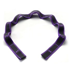 Purple Pilates Bands, Ballet Stretch Bands, Yoga Belt, Leg Opening Stretch, Litch-Strap, High Elasticity, 9 Levels of Strength, Adjustable, Flexible Exercise, Anti-Slip, For Yoga, Dance, Gymnastics