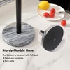 Black Paper Towel Holder Countertop with Heavy Marble Base, Standing