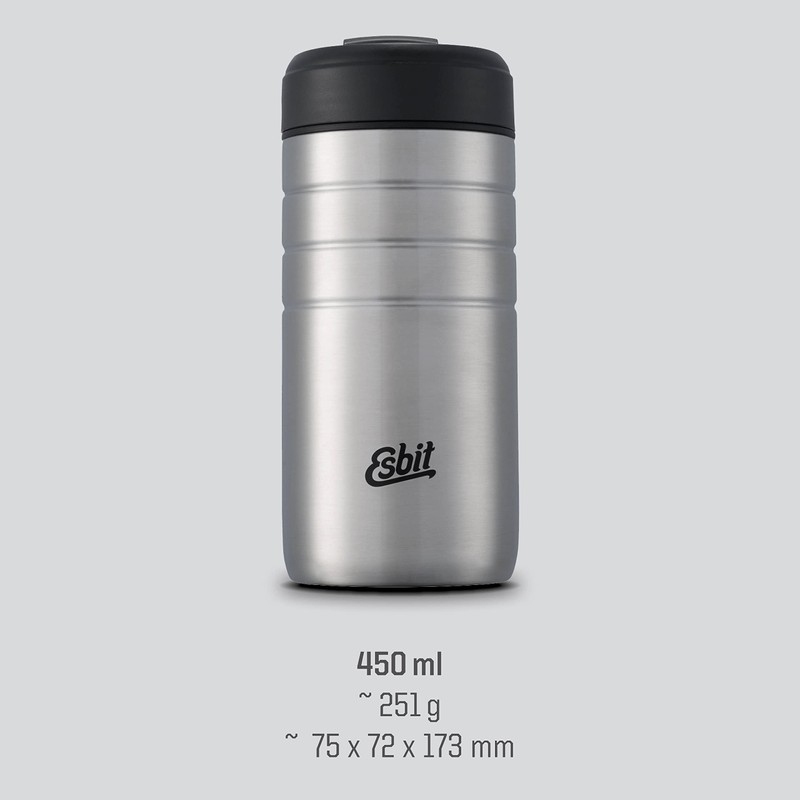 Esbit Thermobecher Majoris - Edelstahl Isolierbecher 450 ml - Klick-Verschluss