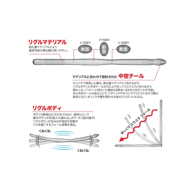 DUO Worm Realice Riggle Crawler 4.8" F031 Worm Worm