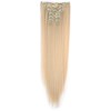 Onedor 24" Straight Synthetic Clip in Hair Extensions. 7 individual
