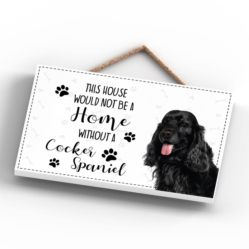 Global Designs Pets & Paws - Rope Plaque Black Cocker