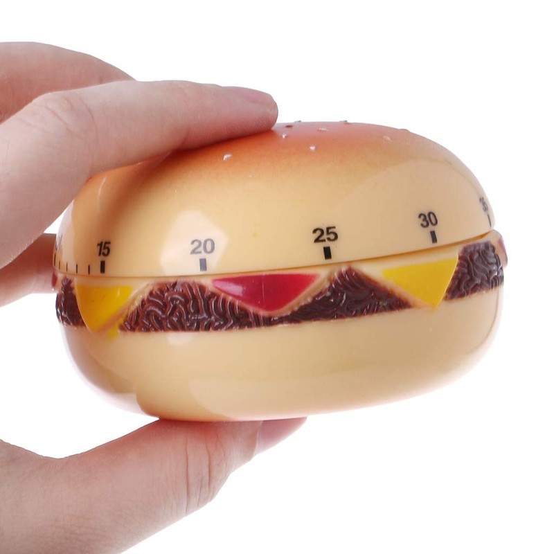 DIIOOMIEEU Hamburger 60 Mechanical Timer Countdown Alarm Kitchen Cooking Reminder