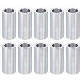 PATIKIL M8 Aluminum Spacers, Pack of 10 Metal Spacers Aluminum 8.2mm ID x 12mm OD x 25mm L Spacer Screw Spacer Round for 5/16" or M8 Screw Bolt