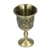 2pcs Wine Glasses Exquisite Chrysanthemum Pattern Vintage Court Style Metal