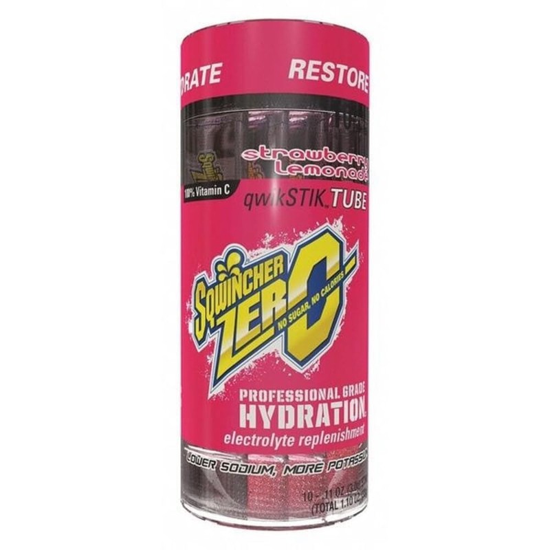 Sugar Free Sports Drink Mix Powder 0.11 oz, Strawberry-Lemonade, Pk10