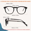 Epavouos Vollrand Blaufilterbrille Gaming Brille Computer Brille (Schwartz, Transparent und