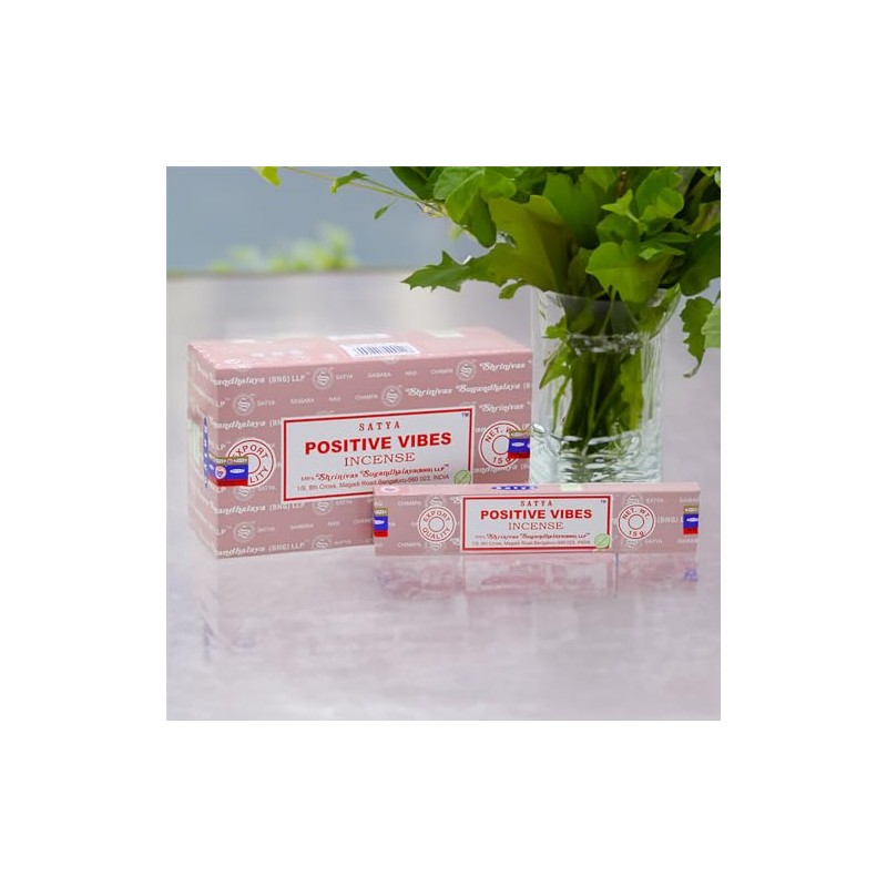 Satya Incense Sticks, 12 Packs x 15g, Positive Vibes