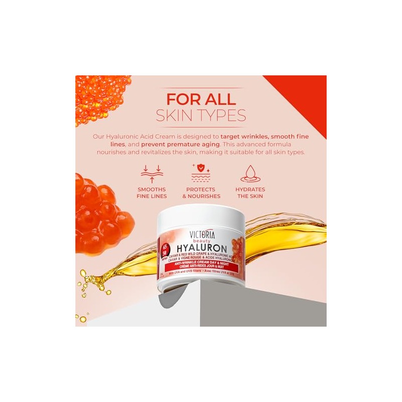 Hyaluron, Caviar & Red-Grape Anti-Wrinkle Lifting Day & Night Cream