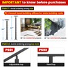 Muzata 30°-drilled Stair Post 42"x2"x2"(Post Body 39") Adjustable Top Cable