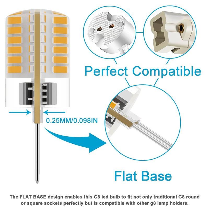 TAIYALOO G8 LED Bulb Dimmable 3W Equivalent to G8 Halogen
