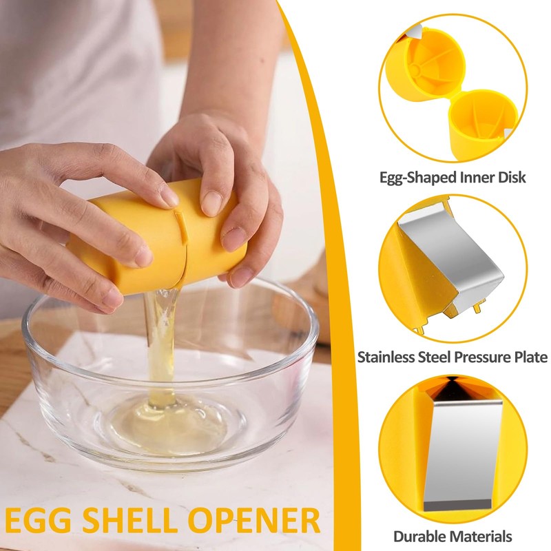 Egg Shell Opener, New Egg Cracker Tool for Raw Eggs,
